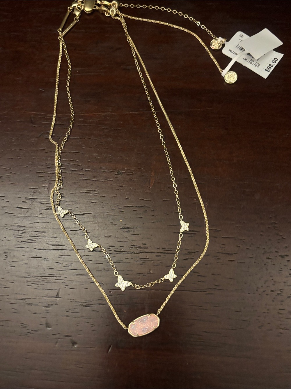Dolly + Kendra Scott Butterfly Double Strand Necklace